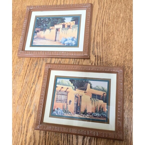 1992 HOMCO Adobe House Print Southwest Decor Vintage Wall Art - Picture 8 of 8